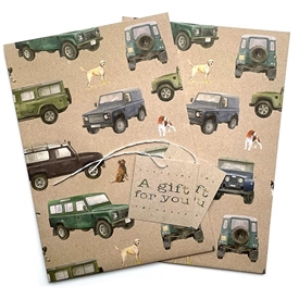 4x4 with Dogs Wrapping Paper